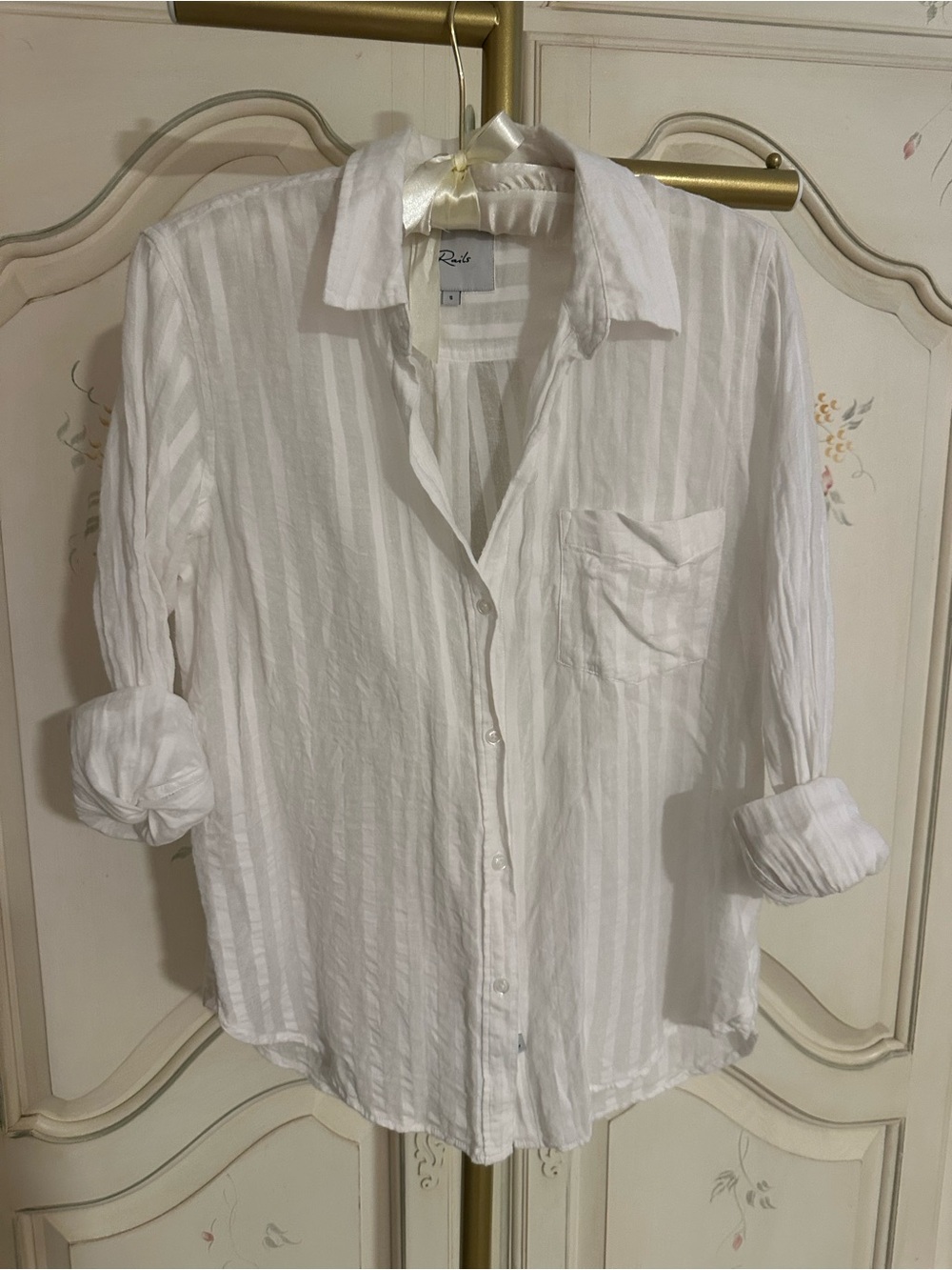 Rails Women’s Lightweight, Semi-shear Striped Button-Down Shirt